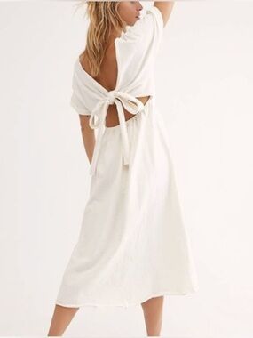 Free People FP Beach Sorrento Midi Dress White Size Small